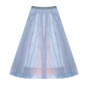 SK123 Shimmery sparkly skirt in Silver