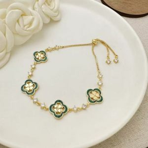 Petal Whisper Charm Bracelet in Green BAN046