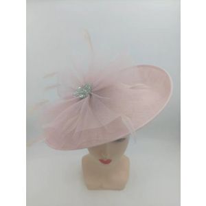 Wedding & Races Fascinator with Tulle & Crystals