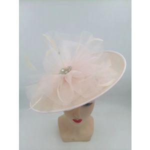 Wedding & Races Fascinator with Tulle & Crystals 