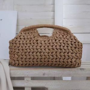Woven Straw Summer Pouch Beach Bag