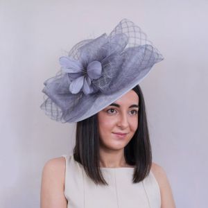 Ethereal Aviary Large Stunning Fascinator in Grey