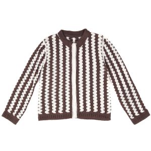 Striped Bubble Knit Cardigan