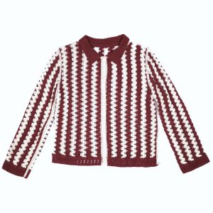 Striped Bubble Knit Cardigan