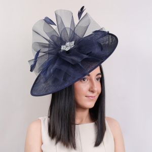 Wedding & Races Fascinator with Tulle & Crystals