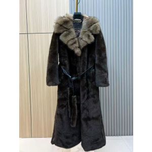 Elegant Longline Faux Fur Collar Coat